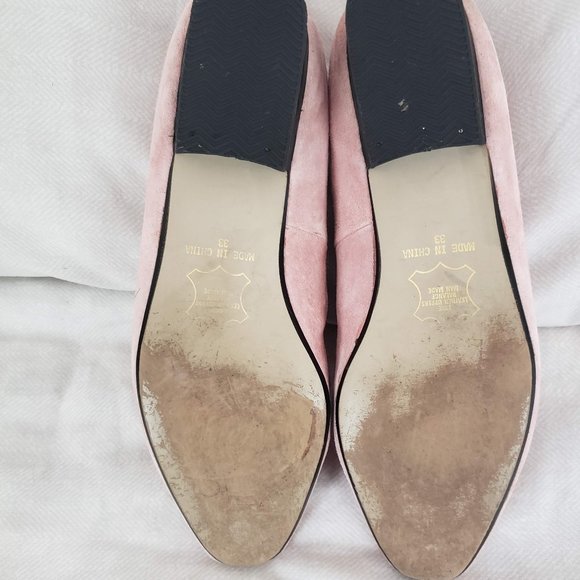 Jasmin Pink Suede Flats Sz 9 - Picture 4 of 6